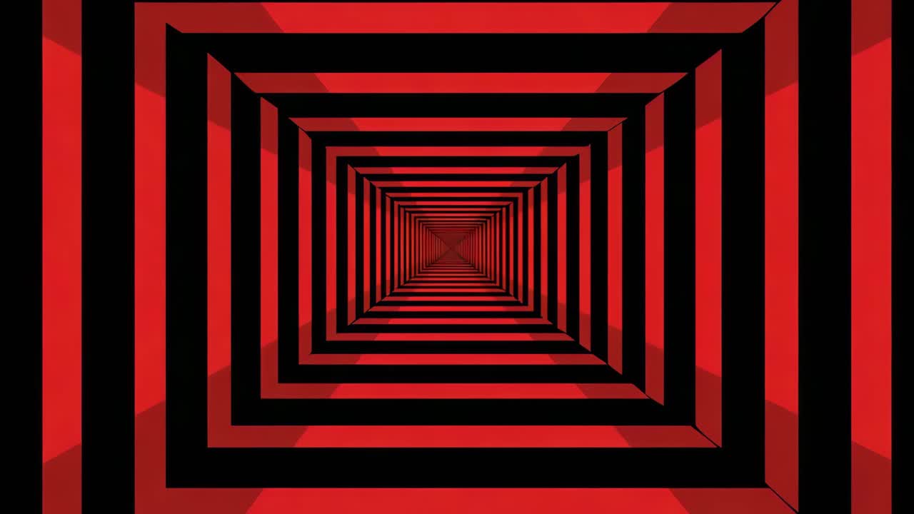 Red and Black Tunnel Illusion