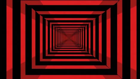 red and black tunnel illusion