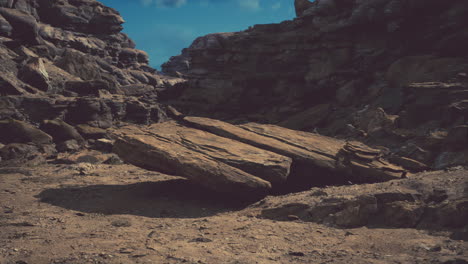 close-up of rock formation in a canyon