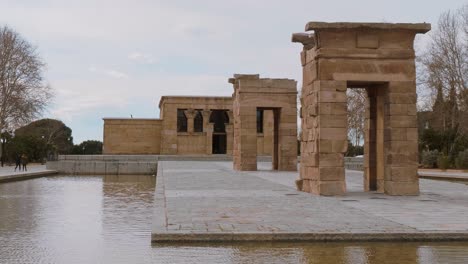 debod temple at west park in madrid - the templo de debod