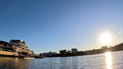 sunset view of pier and cityscape