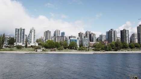 centro de la ciudad de vancouver paisaje urbano y false creek - 60fps