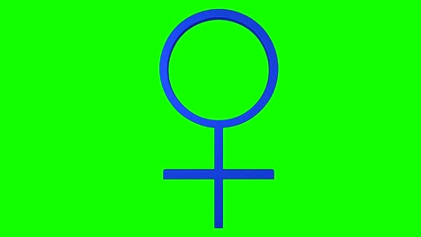 female symbol 3d green screen loop