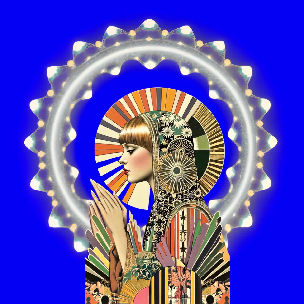 Colorful,istic, spiritual, modern, design animation, transparent 4K video, green screen