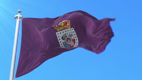 bandera de la provincia española de soria en castilla y león, españa - bucle