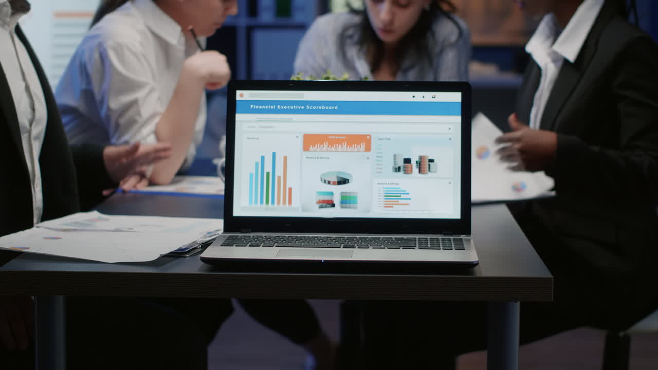 Diverse multi ethnic brainstorming management ideas discussing company presentation