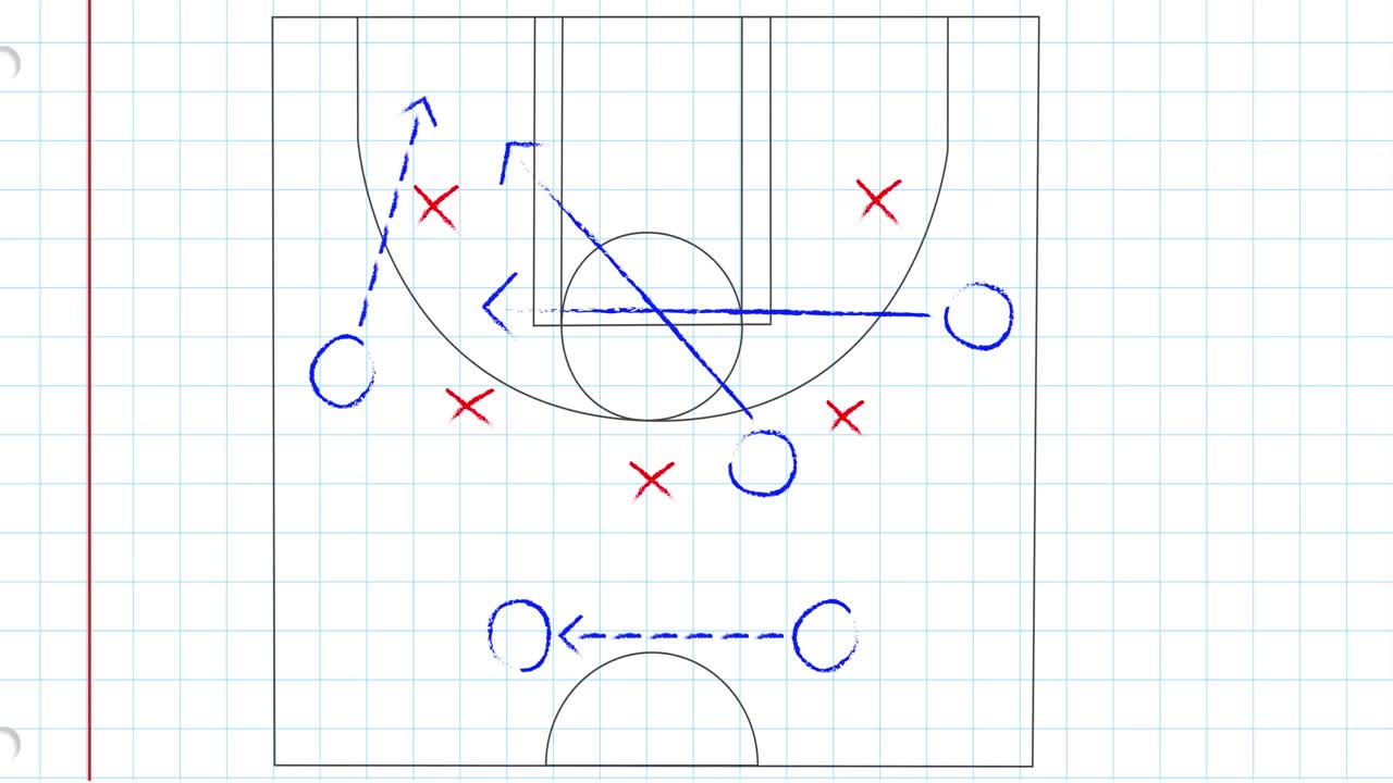 animación de la estrategia del juego de fútbol contra un fondo blanco de papel alineado cuadrado.