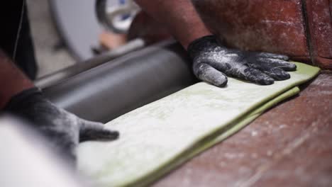 Kneading-dough-with-industrial-equipment---close-up