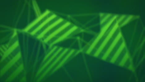 animación de formas sobre un fondo verde