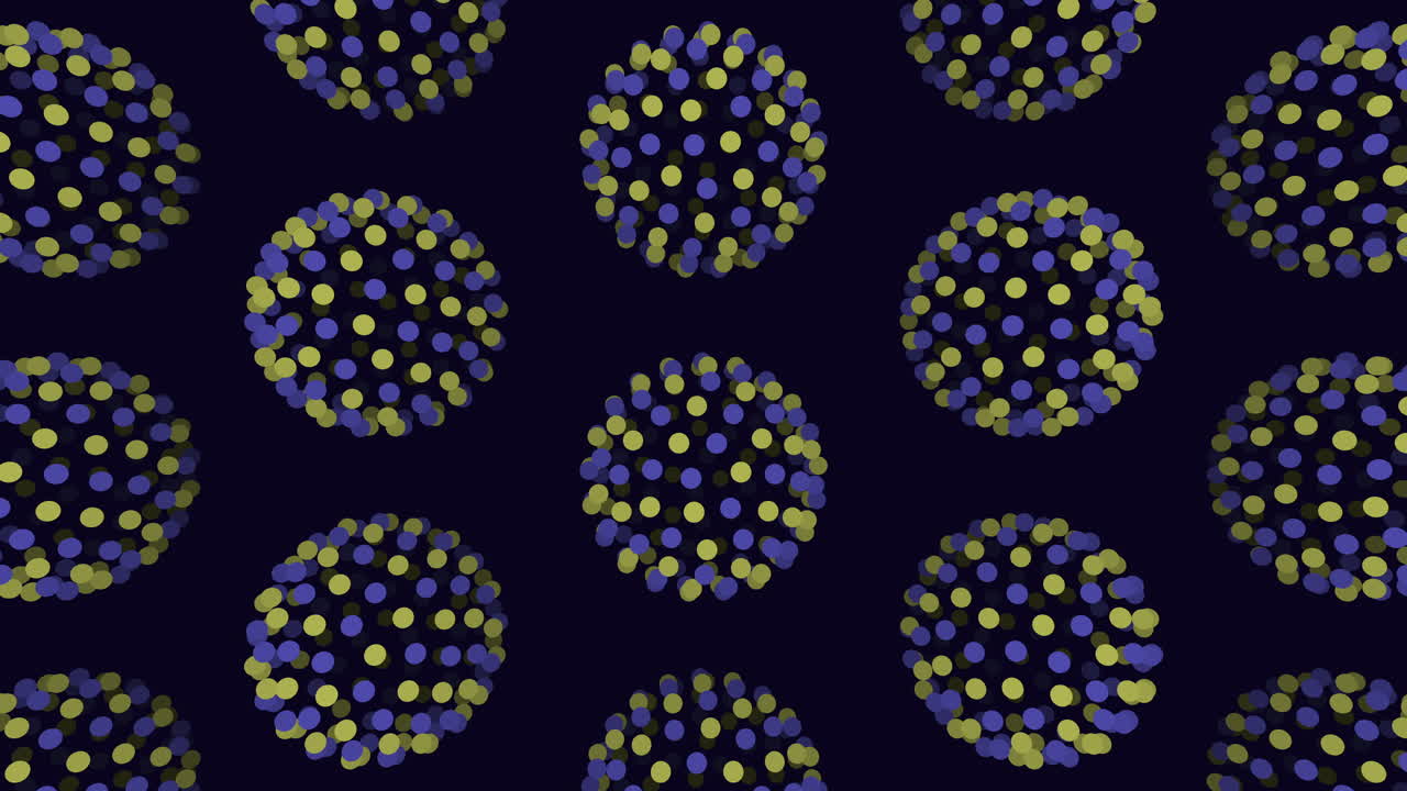 Digital neon sphere pattern with rainbow color on dark space 2