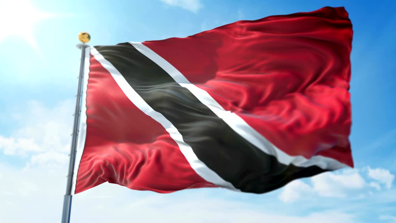 트리니다드 토바고 발의 3d 렌더링 영상