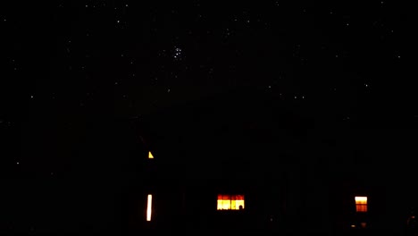 scenic outdoor cabin night star time lapse