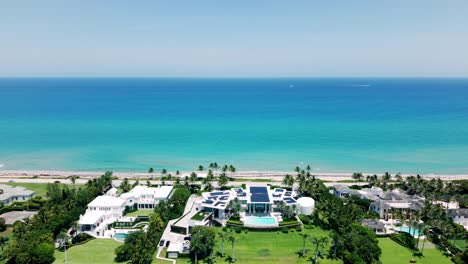 vibrant turquoise ocean beside south flagler beach coastline in west palm beach