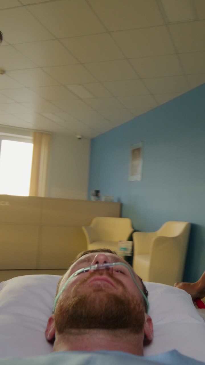 치료를 받고 있는 병원 환자