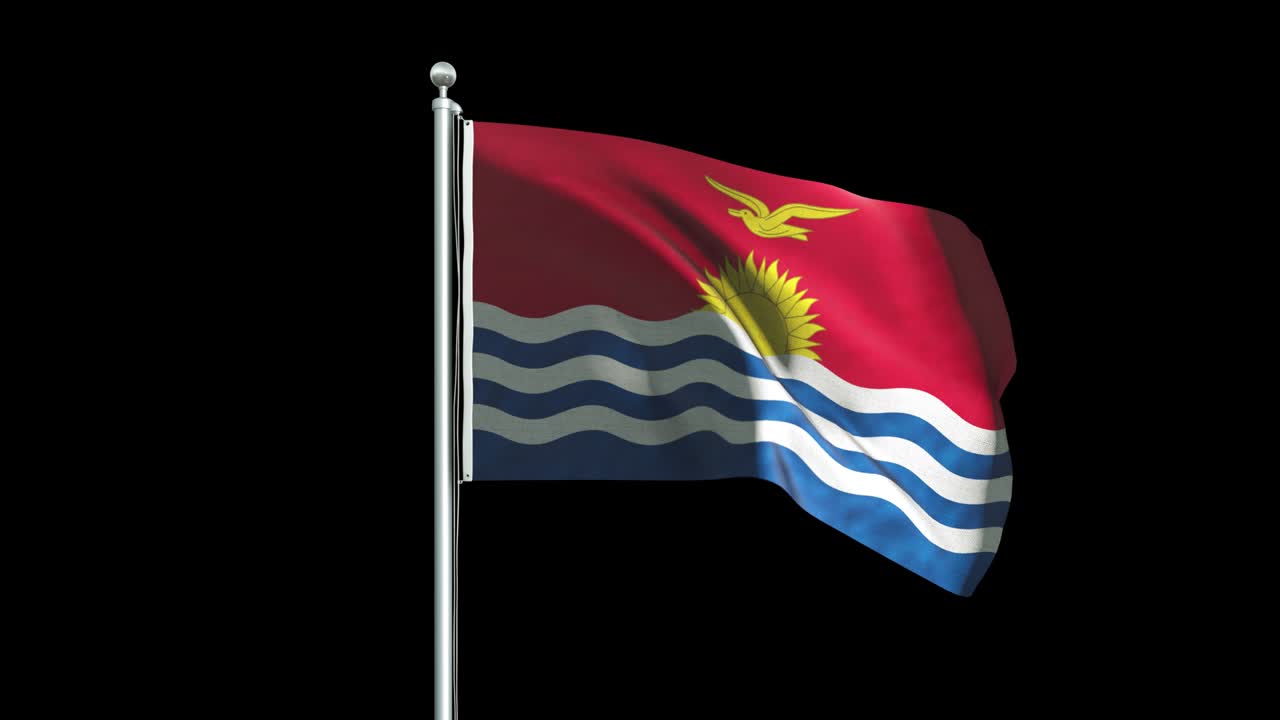 animación de fondo de la bandera de kiribati en 4k