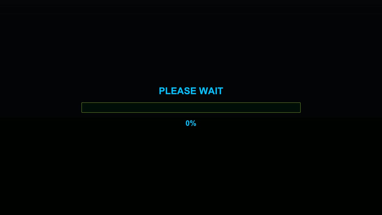 A progressbar animation displays a loading status for a video creator. The animation shows a green bar reaching 100 percent while viewers wait for the stream to begin
