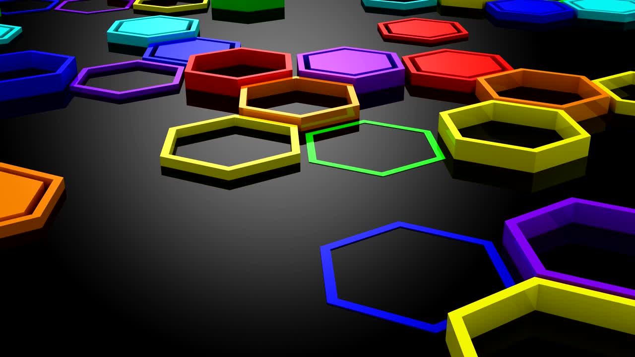 el fondo de los hexágonos