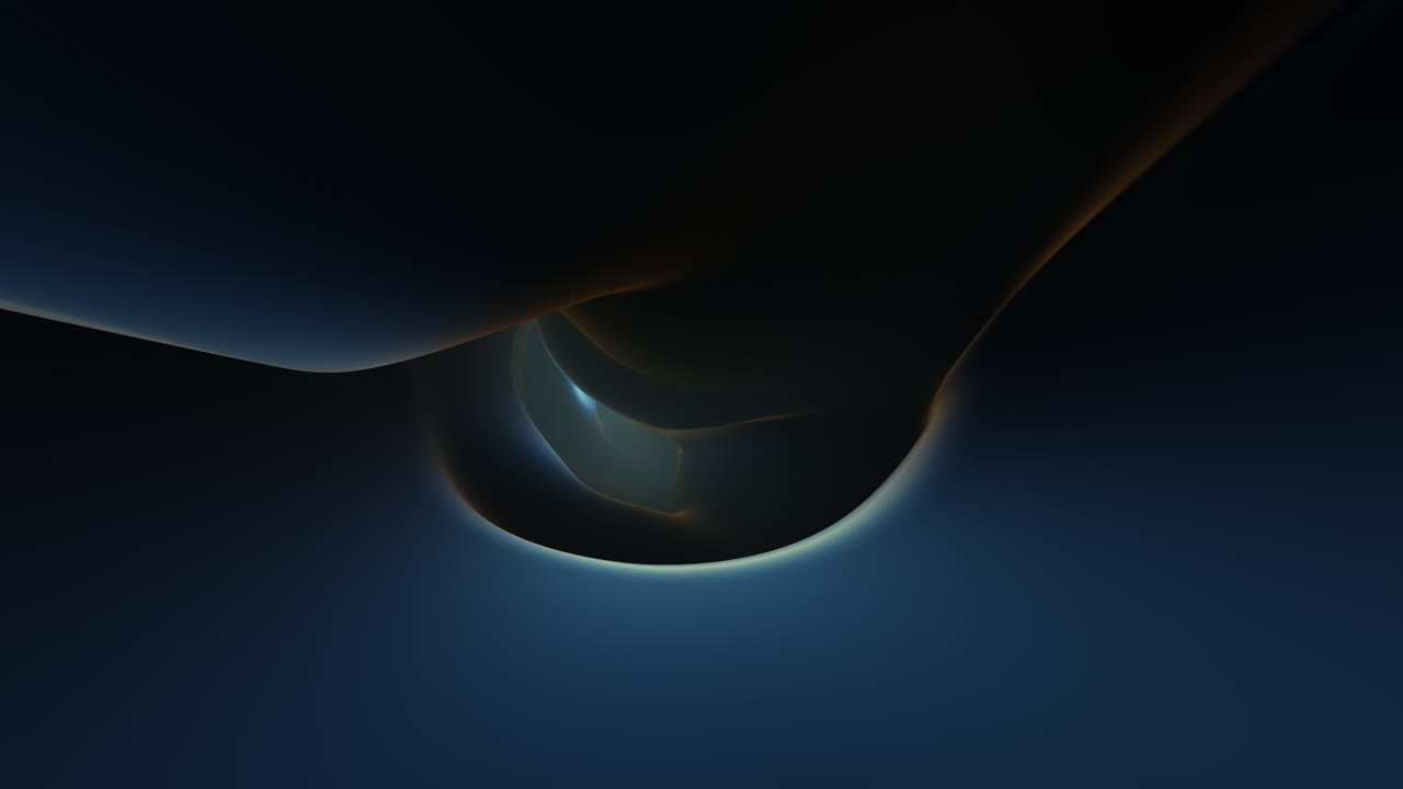 Fantasy illusion blue waves in helix on dark gradient