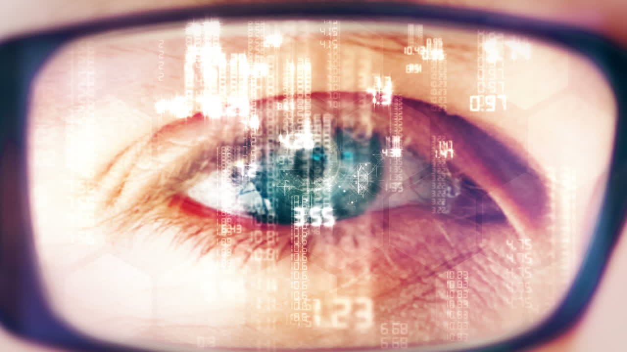 matrice di occhiali digitali