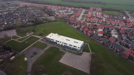 aylesham primary school from above 4k drone shot