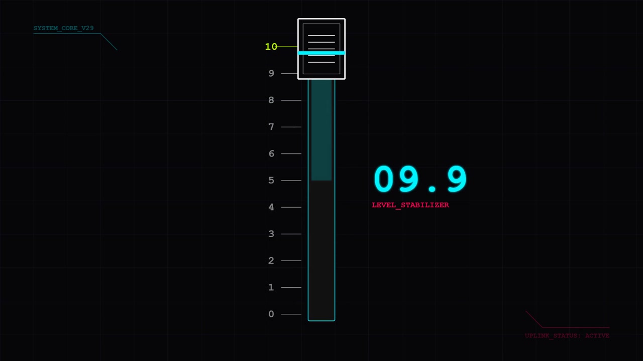 Digital Level Stabilizer Interface Loading and Unloading Animation