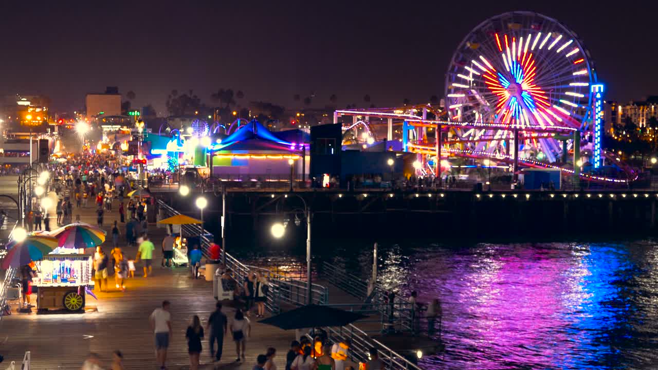Night at the Santa Monica Pier