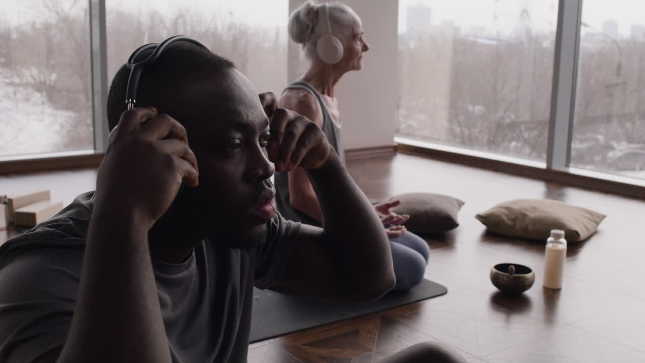 Yoga class for a couple