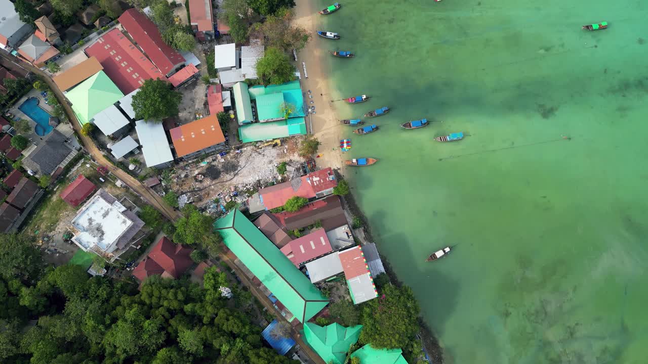 Aerial View of Phi Phi Don Coastline