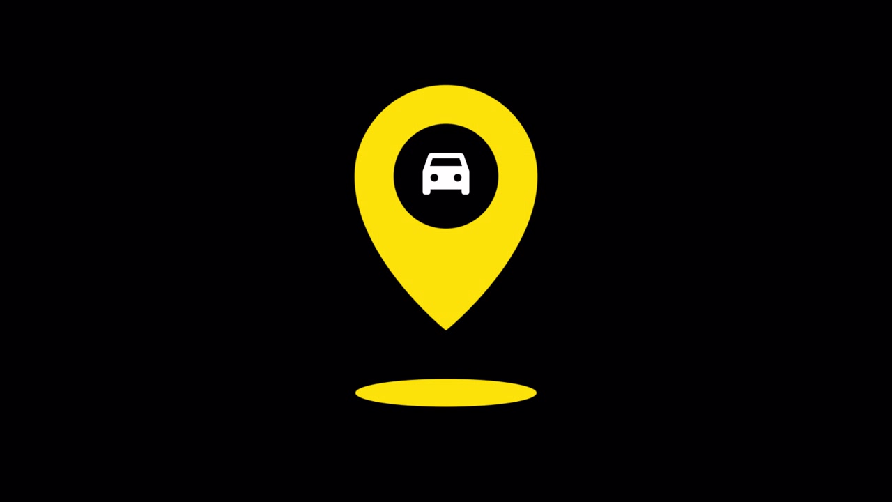 Indicatore di posizione GPS per auto animato