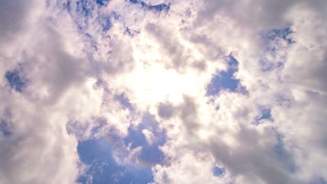 4k.time lapse solar halo of clouds halo (optical phenomenon)