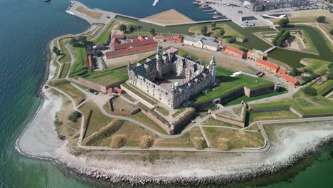 kronborg castle - drone far pan