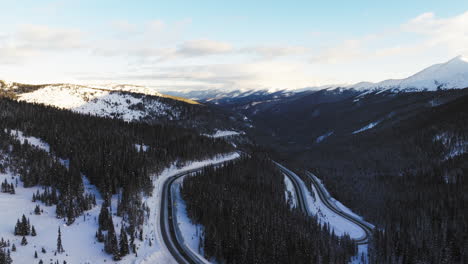 Aerial-views-of-winding-roads-in-the-Colorado-Rocky-Mountains