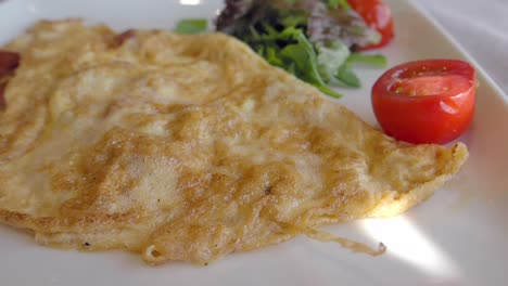 close up of a delicious omelet