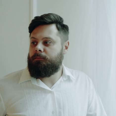 brutal man in studio