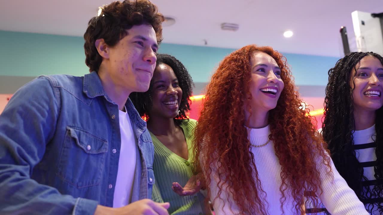 A group of happy people having fun together