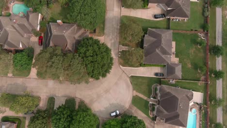 vista aérea de casas acomodadas en houston, texas