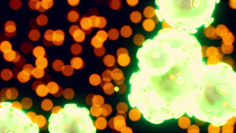 viendo el navirus bajo un microscopio digital