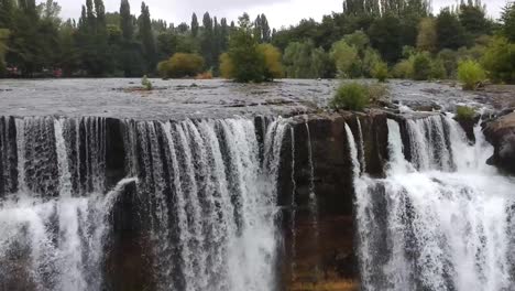 Aerial-dron-shot-of-top-of-cascade