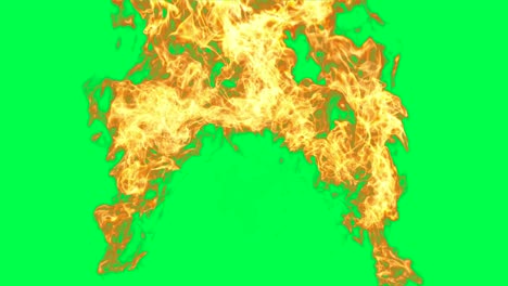 flames on green screen