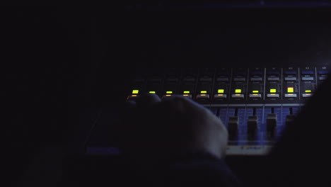 Sound engineer works at event