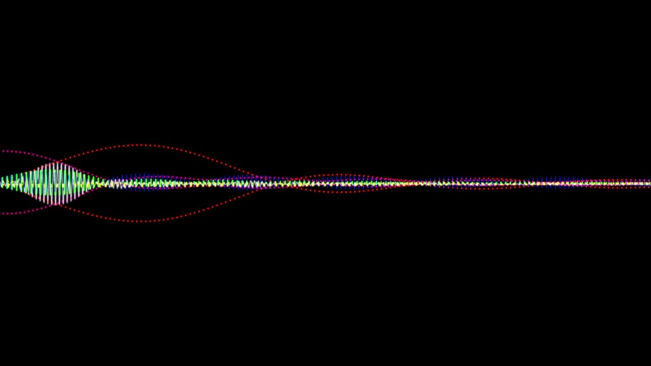 Minimal seamless loop animation of audio waveform or audio spectrum.