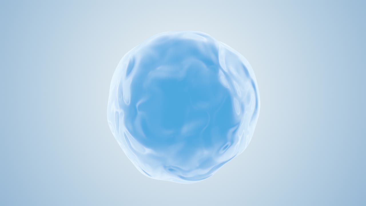 한 방울의 액체, 고립된 알파 마스크를 가진 완벽한 물 움직임의 애니메이션.