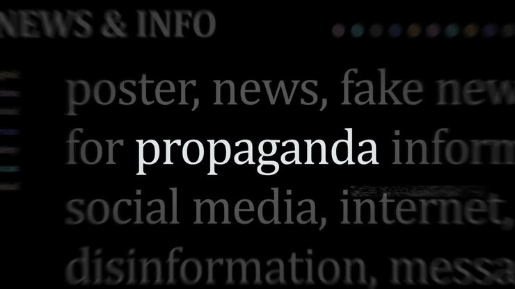 Headline titles media with propaganda seamless loop