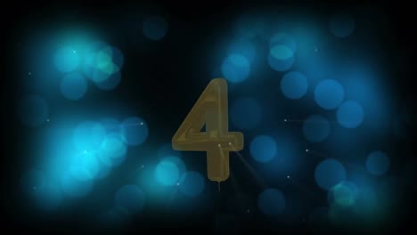 animation of counting over lights on dark background