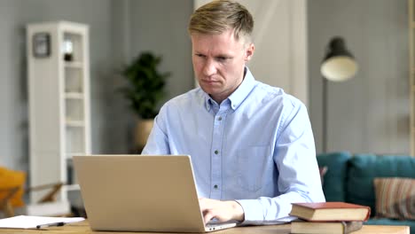 pensive businessman thinking new idea at work