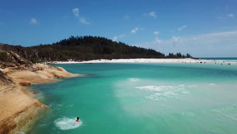 toma de drone de las playas de la isla whitsunday