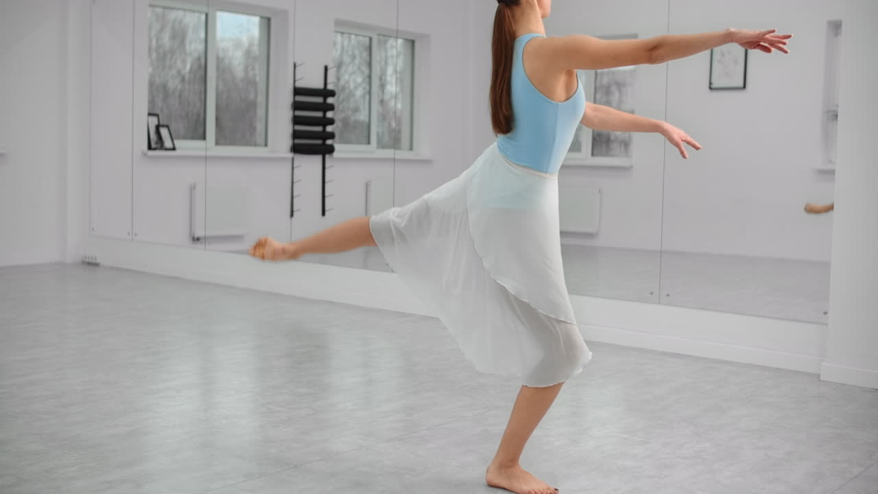 bailarín de ballet en la práctica