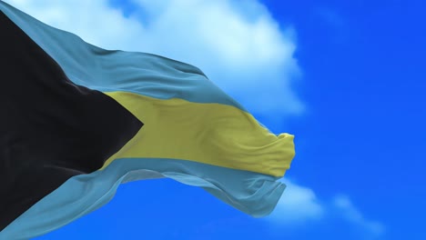 eine nahtlose schleife der bahama-flagge.
