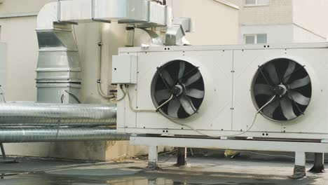 heating ventilating and air conditioning units on the roof