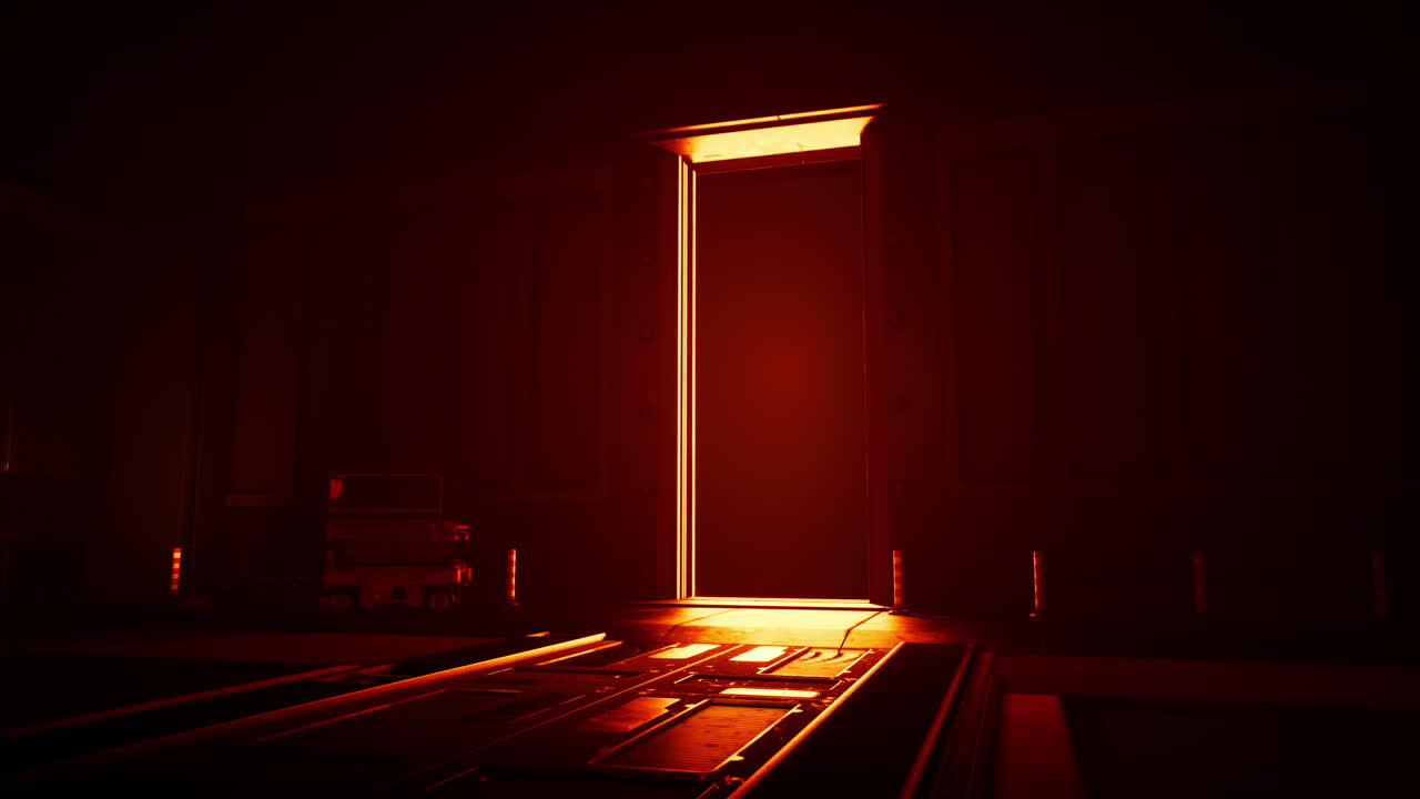 어두운 방에서 신비한 반이는 문